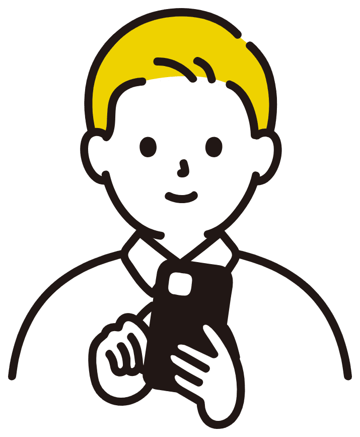 男性のお客様のイラスト